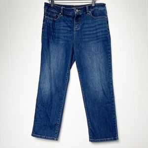 Liz Claiborne Mid Rise Cropped Jeans Size 12